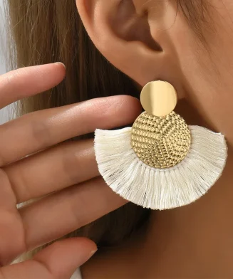ALI EXPRESS - Boucles d’Oreilles Bohèmes à Pompons