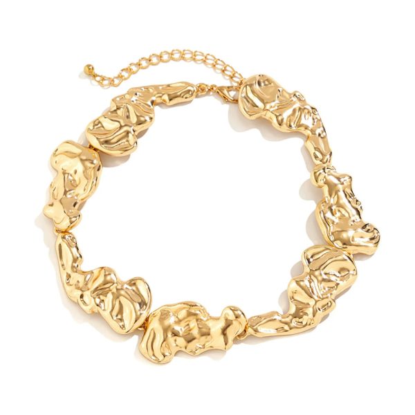 ALI EXPRESS – Collier ras-du-cou en métal liquide irrégulier 12