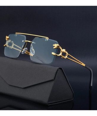 ALI EXPRESS - Lunettes de Soleil Carrées Sans Monture – Unisexe Rétro Luxe