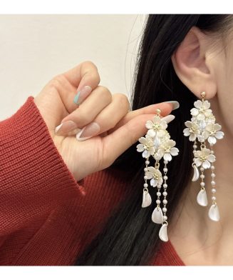 ALI EXPRESS - Boucles d’oreilles perles & fleurs