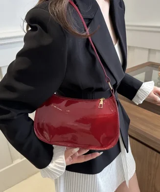 ALI EXPRESS - Sac à main vintage en cuir verni