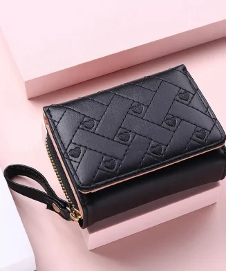 ALI EXPRESS : Portefeuille court brodé "Love" – Compact, pratique & élégant