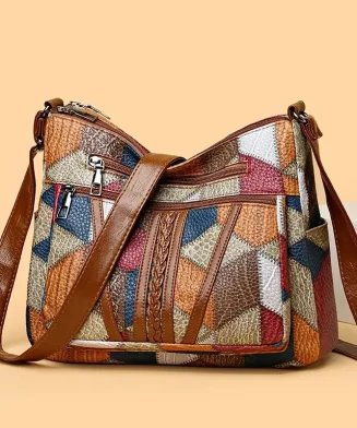 ALI EXPRESS - Sac à bandoulière patchwork vintage – Élégance pratique au quotidien