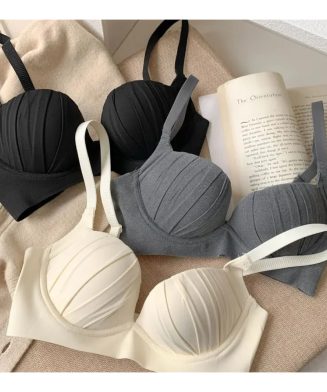 ALI EXPRESS - Soutien-gorge plissé sans armature