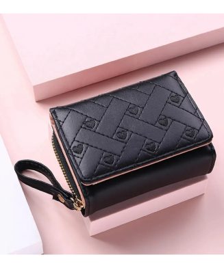 ALI EXPRESS : Portefeuille court brodé "Love" – Compact, pratique & élégant