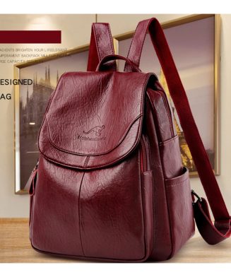 ALI EXPRESS : Sac à dos femme vintage en cuir PU – Grande capacité & style élégant