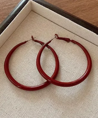ALI EXPRESS - Boucles d’oreilles créoles rondes 5 cm – Élégance tendance et look moderne