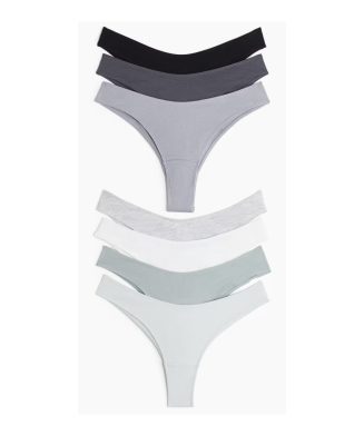 H&M - Lot de 7 culottes Brazilian en coton
