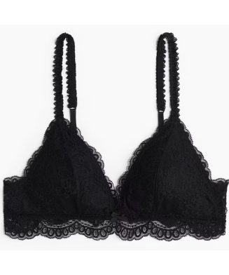 H&M - Soutien-gorge souple et paddé en dentelle - Noir