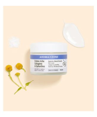 AROMA-ZONE - Crème riche Collagène Vegan & Spilanthes - 50ml