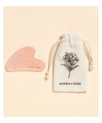 AROMA-ZONE - Gua Sha visage quartz rose