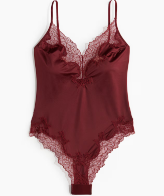 H&M - Body en microfibre et dentelle
