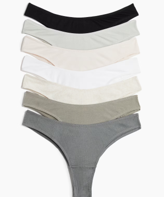 H&M - Lot de 7 culottes Brazilian en coton
