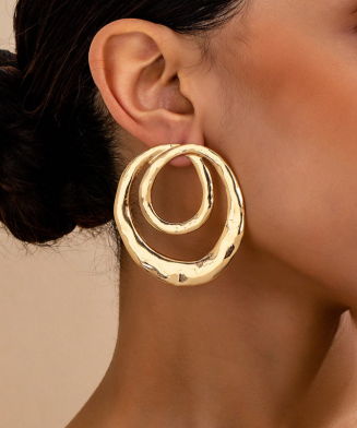 SHEIN - Boucles d’oreilles puces anneaux dorés – Élégantes & polyvalentes