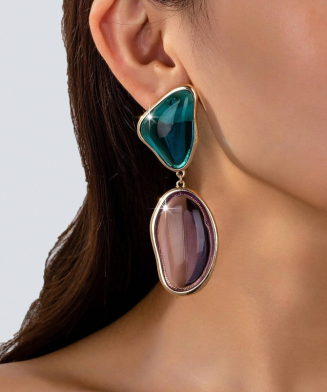 SHEIN - Boucles d’oreilles pendantes chic & élégantes - Multicolore