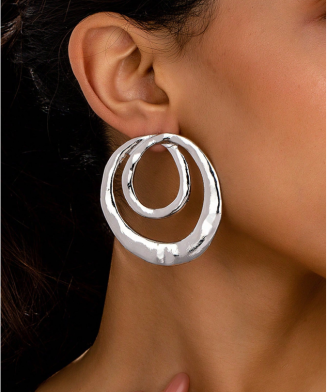 SHEIN - Boucles d’oreilles puces anneaux argenté – Élégantes & polyvalentes