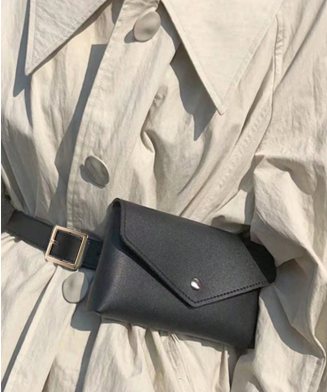 SHEIN - Sac banane en simili cuir – Noir