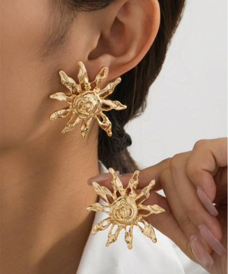 SHEIN - Boucles d’oreilles créoles torsadées texturées – Doré