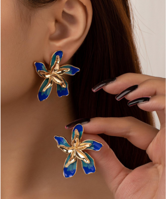 SHEIN - Boucles d’oreilles puces florales
