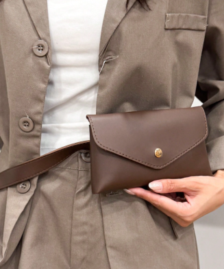 SHEIN - Sac banane en simili cuir – Marron