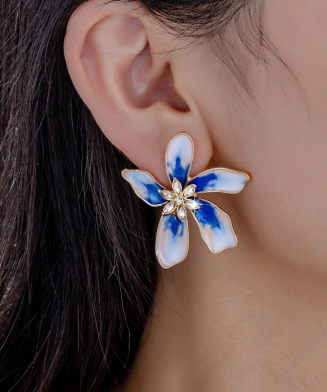 SHEIN - Boucles d’oreilles pendantes pétales artistiques – Design coloré
