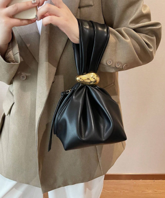 SHEIN - Sac seau en simili cuir – Élégant & tendance - Noir