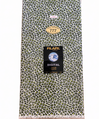 Filafil Switzerland - Tissu de luxe Motif Léopard Vert & Noir
