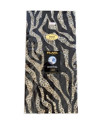 Filafil Switzerland – Tissu de Luxe Motif Animalier Zébré Noir & Beige