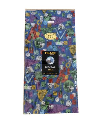 Filafil Switzerland – Tissu de Luxe Géométrique Bleu