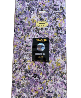 Filafil Switzerland – Tissu de Luxe Motif floral violet & nuances pastel