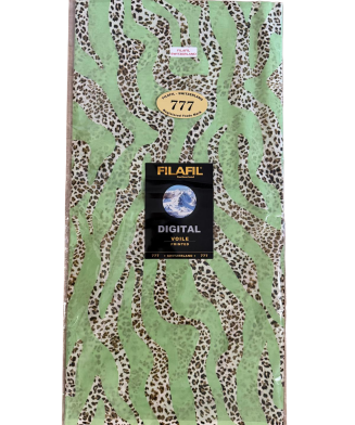 Filafil Switzerland – Tissu de Luxe Motif animal vert & beige