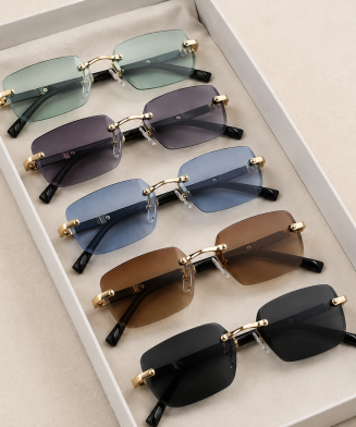 SHEIN - Lunettes Vintage Sans Monture en Métal
