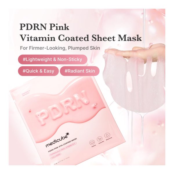 MEDICUBE – PDRN Pink Vita Coating Mask – 1 masque 2 MEDICUBE – PDRN Pink Vita Coating Mask – 1 masque 2