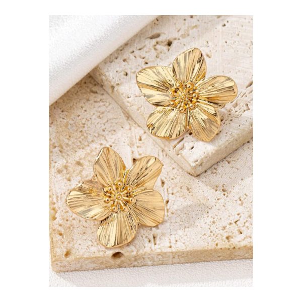 SHEIN – Boucles d’oreilles vintage à fleur – style français