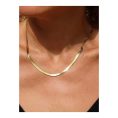 SHEIN – Collier chaîne serpent en acier inoxydable plaqué or 18K – 3 mm
