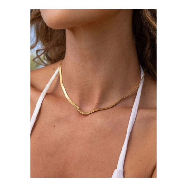 SHEIN – Collier chaîne serpent en acier inoxydable plaqué or 18K – 3 mm 2