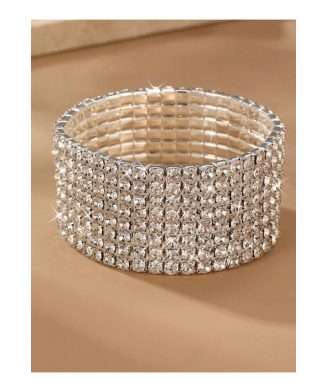 SHEIN - Bracelet élégant à 8 rangs de cristaux et strass (NAIZHU)
