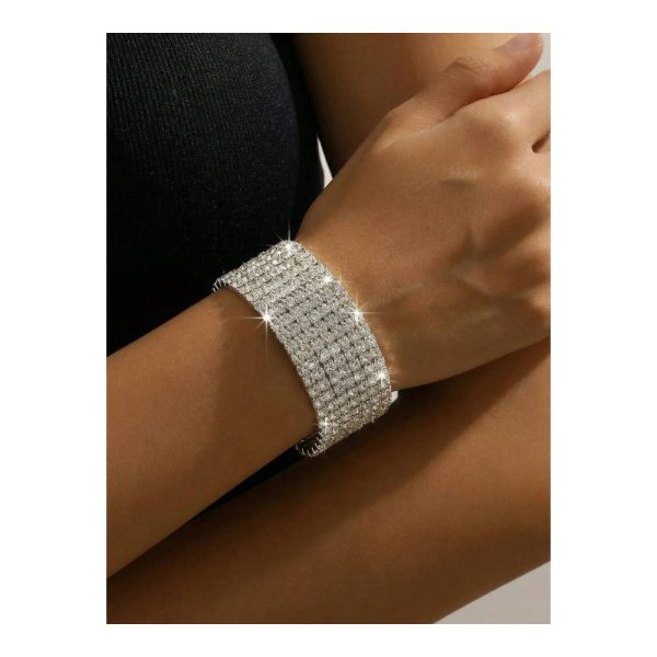 SHEIN – Bracelet élégant à 8 rangs de cristaux et strass (NAIZHU) 2