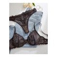 SHEIN – Ensemble soutien-gorge et culotte en dentelle matelassé uni 3
