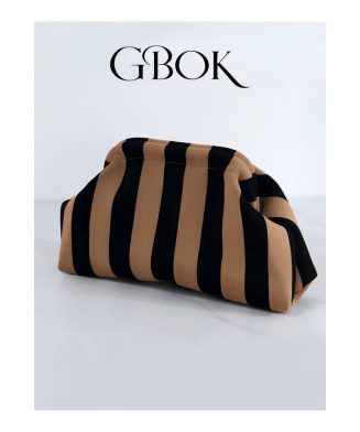 SHEIN - Sac pochette rétro vintage – blocs de couleurs rayés