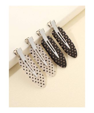 SHEIN - Lot de 4 pinces à cheveux vintage à pois