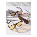 SHEIN – Set de 3 paires de lunettes de mode – double pont et rivets carrés 2