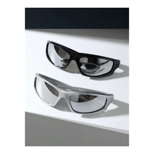 SHEIN – Set de 2 paires de lunettes enveloppantes Y2K grunge