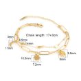 SHEIN – Bracelet en acier inoxydable à double chaîne 2