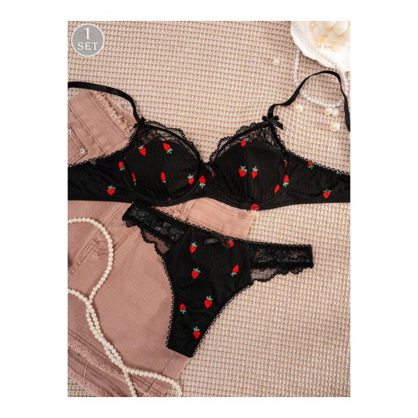 SHEIN – Ensemble lingerie soutien-gorge et culotte en dentelle