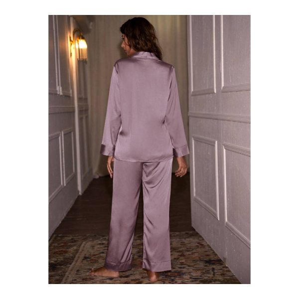 SHEIN – Pyjama en satin à col châle 2