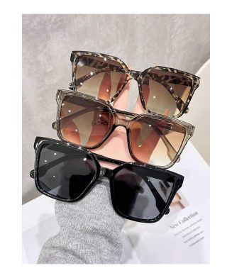 SHEIN - Lot de 3 lunettes de mode oversize – noires et léopard
