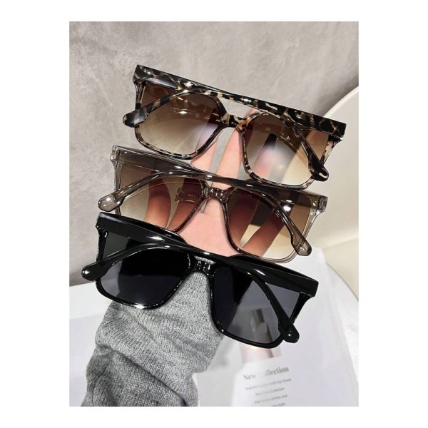 SHEIN – Lot de 3 lunettes de mode oversize – noires et léopard 3