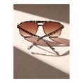 SHEIN – Lunettes aviateur à monture complète colorée – imprimé léopard 3