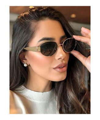 SHEIN - Lunettes vintage unisexes ovales en métal